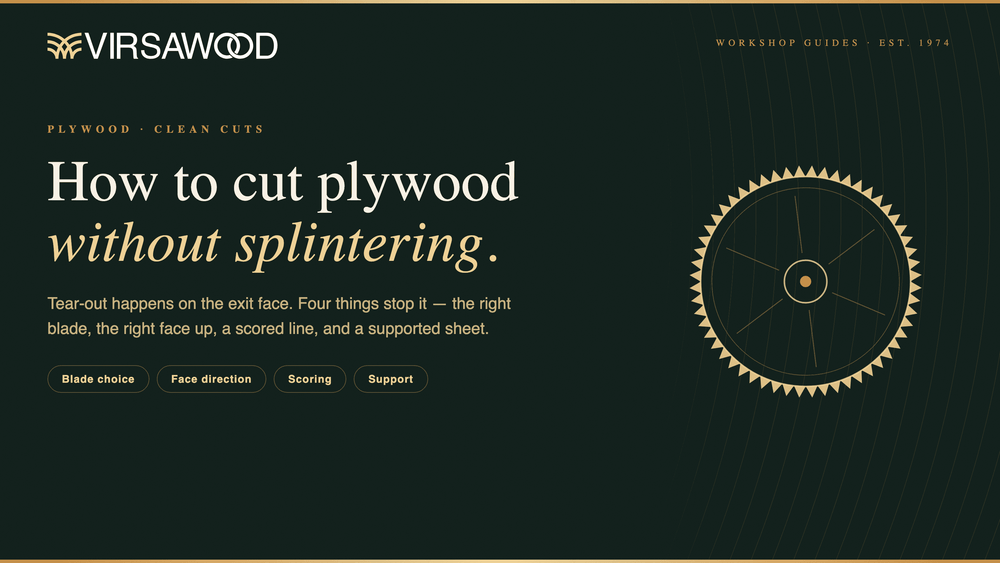 How to Cut Plywood Without Splintering: A Workshop Guide